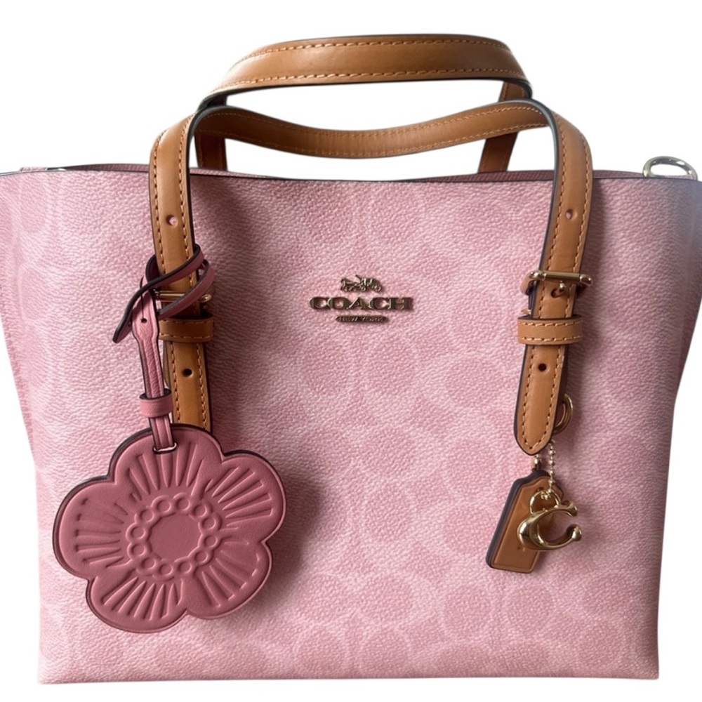 Coach Mollie Tote Bag 25 Powder Pink NWT - Picture 2 of 4